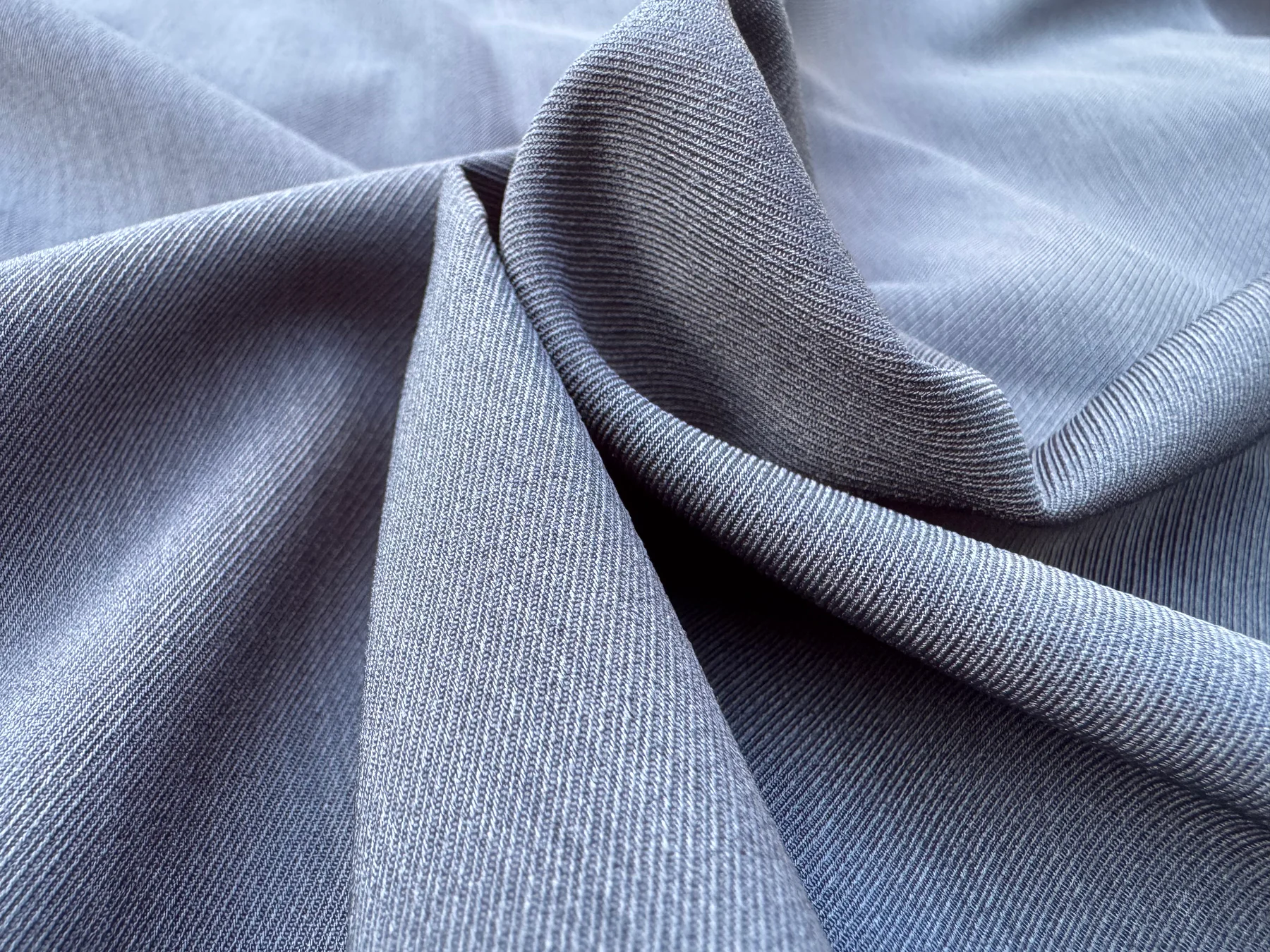 Charcoal Ribbed Stretch Twill