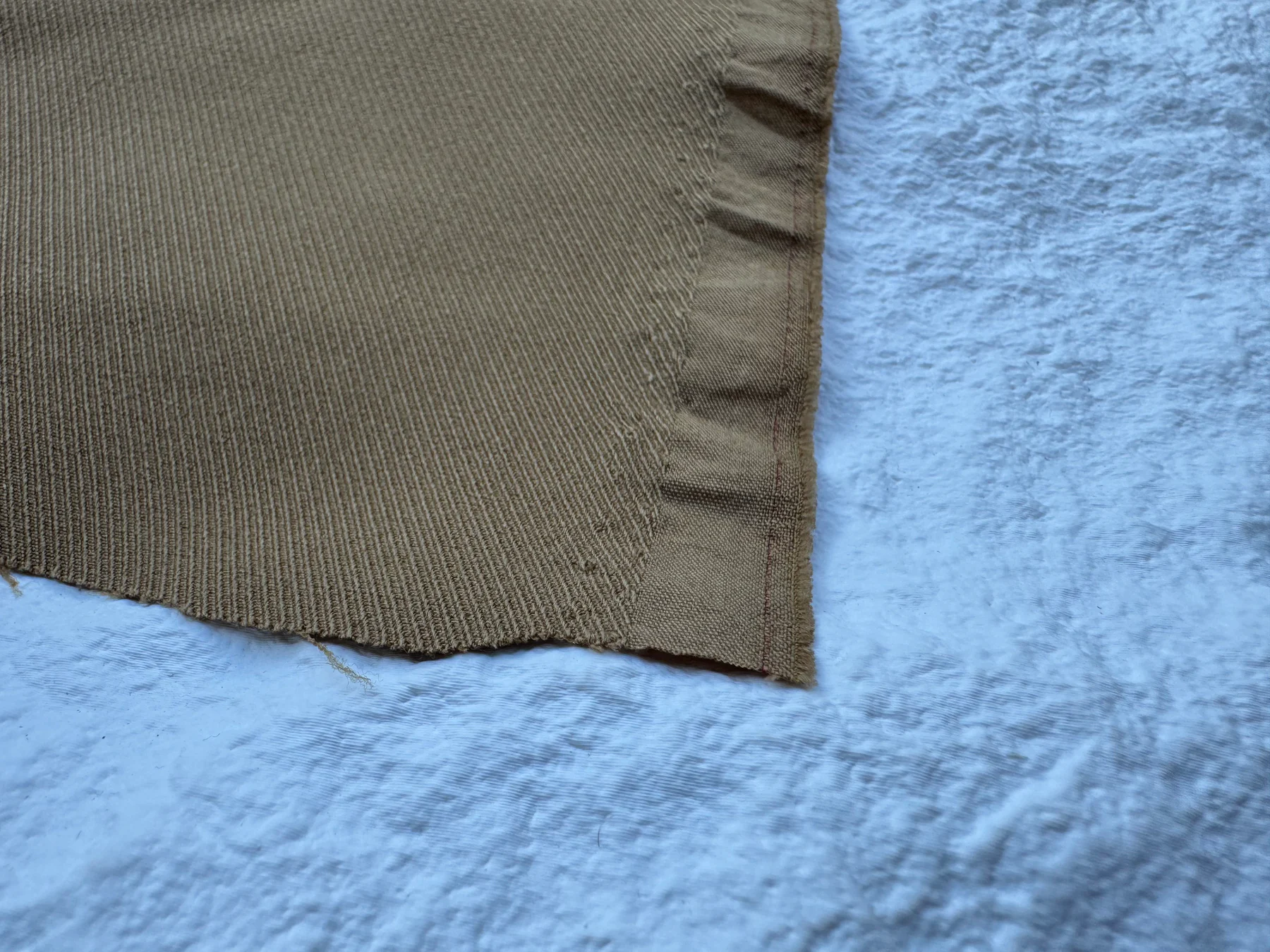 Camel Ribbed Stretch T/R detail 1
