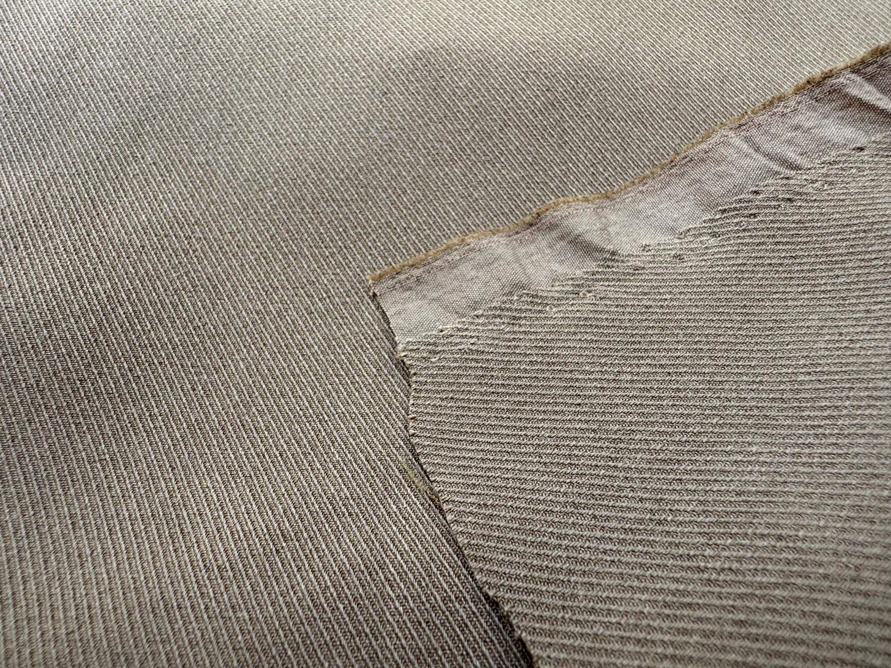 Camel Ribbed Stretch T/R detail 2