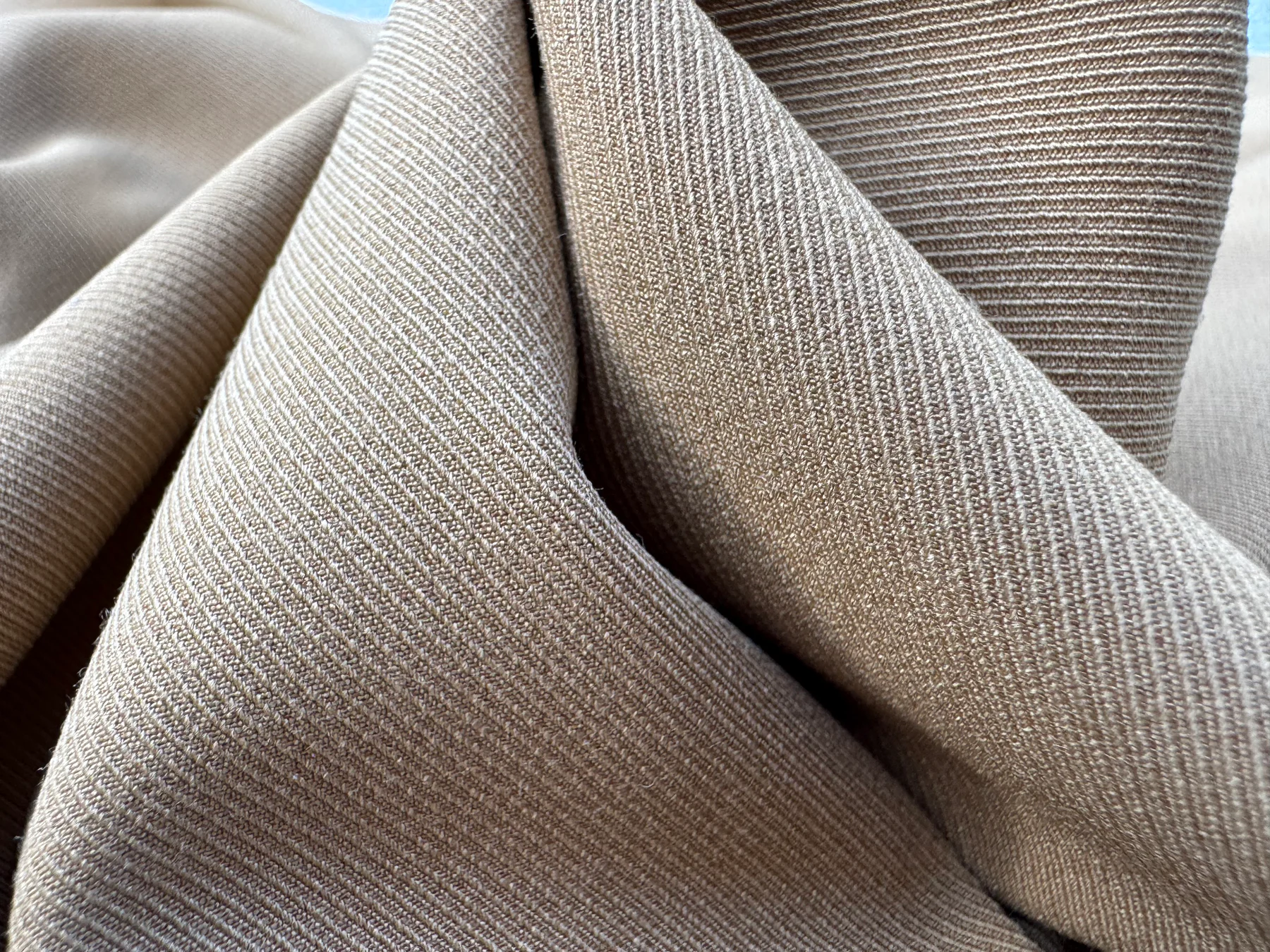 Camel Ribbed Stretch T/R